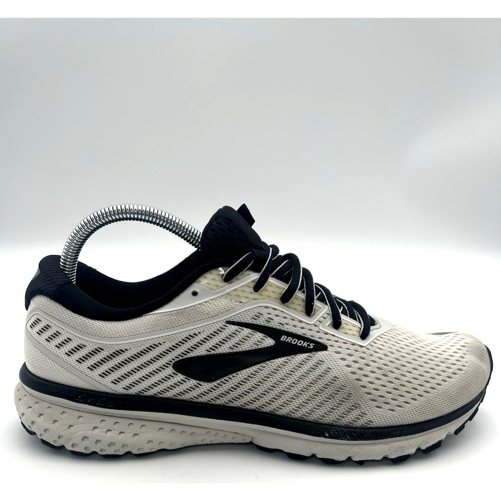 Brooks Ghost 12 Men's Size 9.5 D Black White Gray Running Shoes